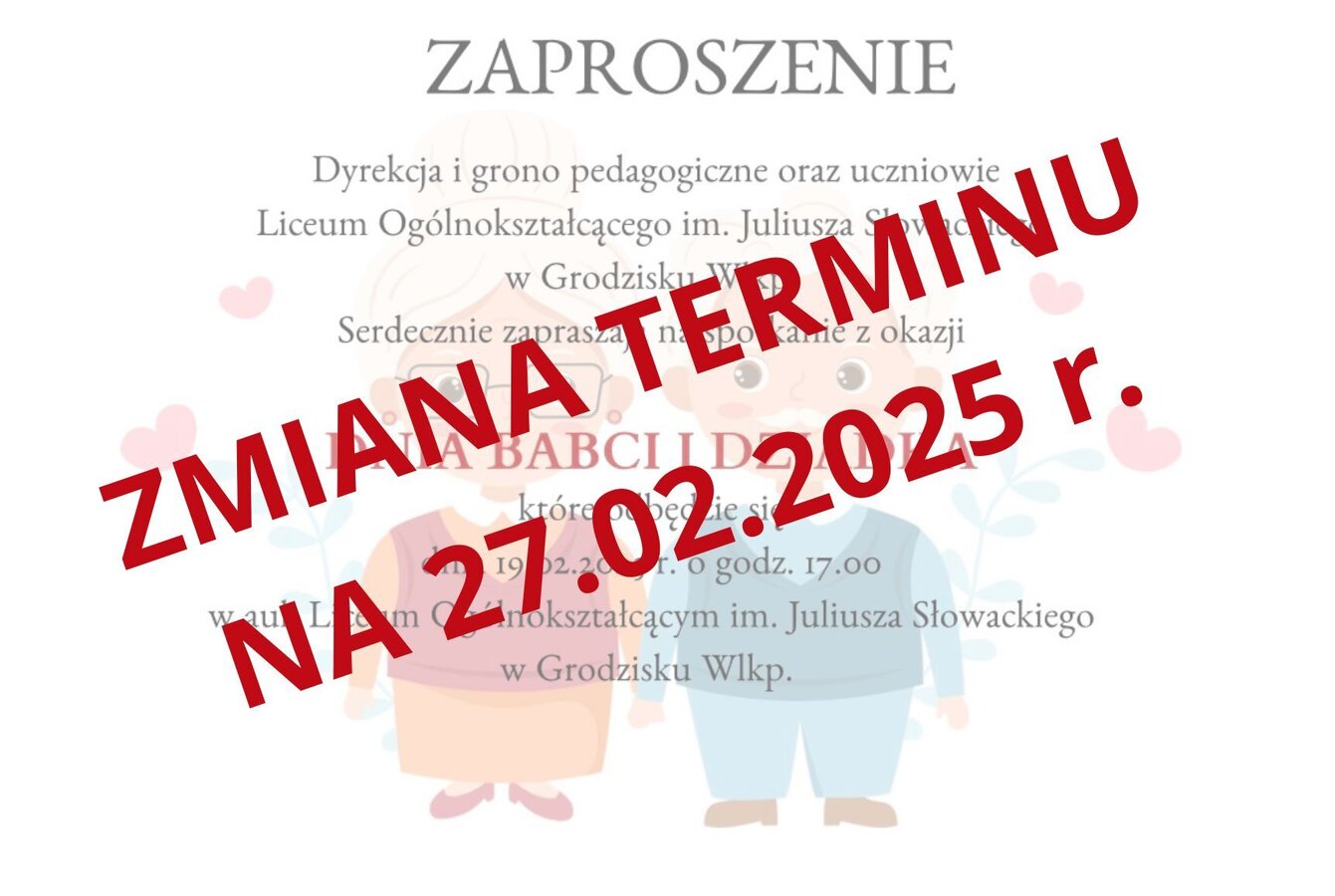 Zmiana terminu Dnia Babci i Dziadka