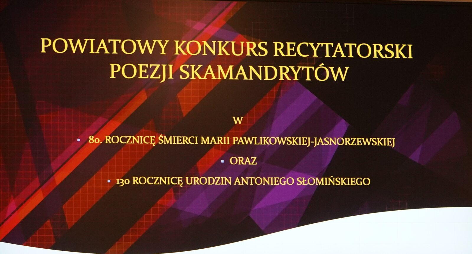 Powiatowy Konkurs Recytatorski Poezji Skamandrytów
