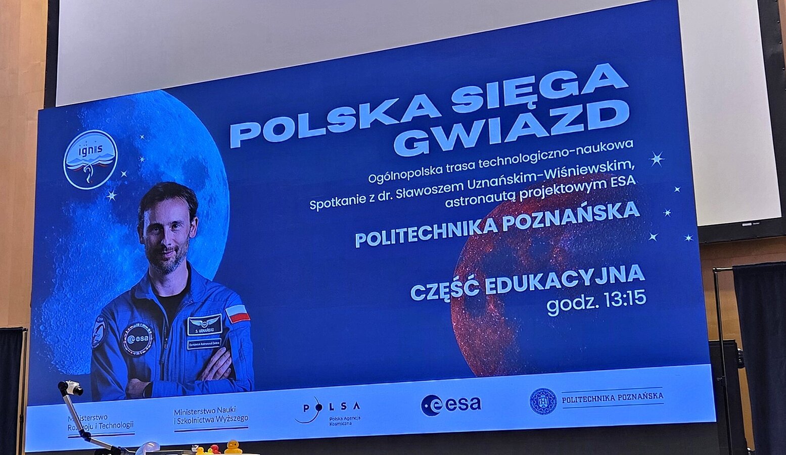 Udział przedstawicieli „ASTRO CLUBU” w spotkaniu z polskim astronautą na Politechnice Poznańskiej